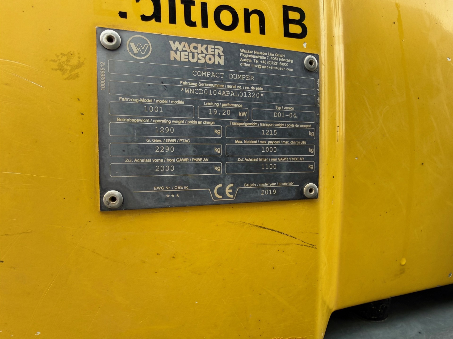 Wacker neuson 1001